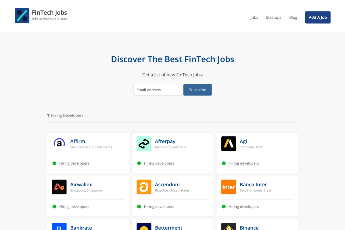 FinTech Jobs screenshot